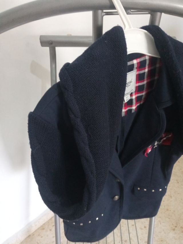 Chaqueta tipo americana niña t7 azul