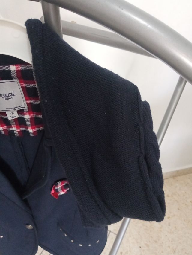 Chaqueta tipo americana niña t7 azul