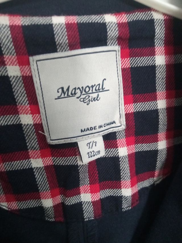 Chaqueta tipo americana niña t7 azul