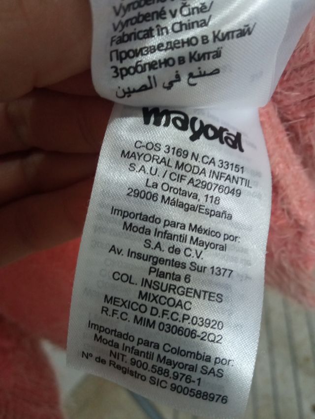 Chaqueta niña t6 mayoral