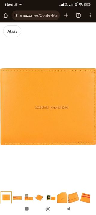 Cartera piel 100% italiana 