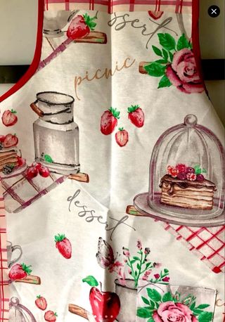 Grembiule cucina Kasanova fragole rose e ciliegie