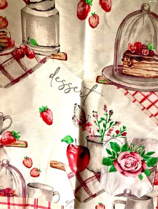 Grembiule cucina Kasanova fragole rose e ciliegie
