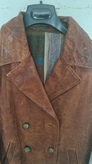 Giacca in pelle made in italy firmato delan