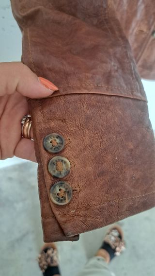Giacca in pelle made in italy firmato delan
