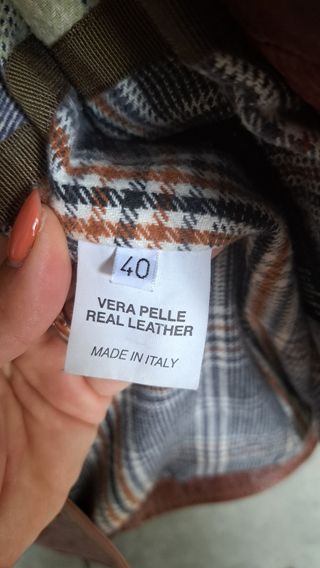 Giacca in pelle made in italy firmato delan