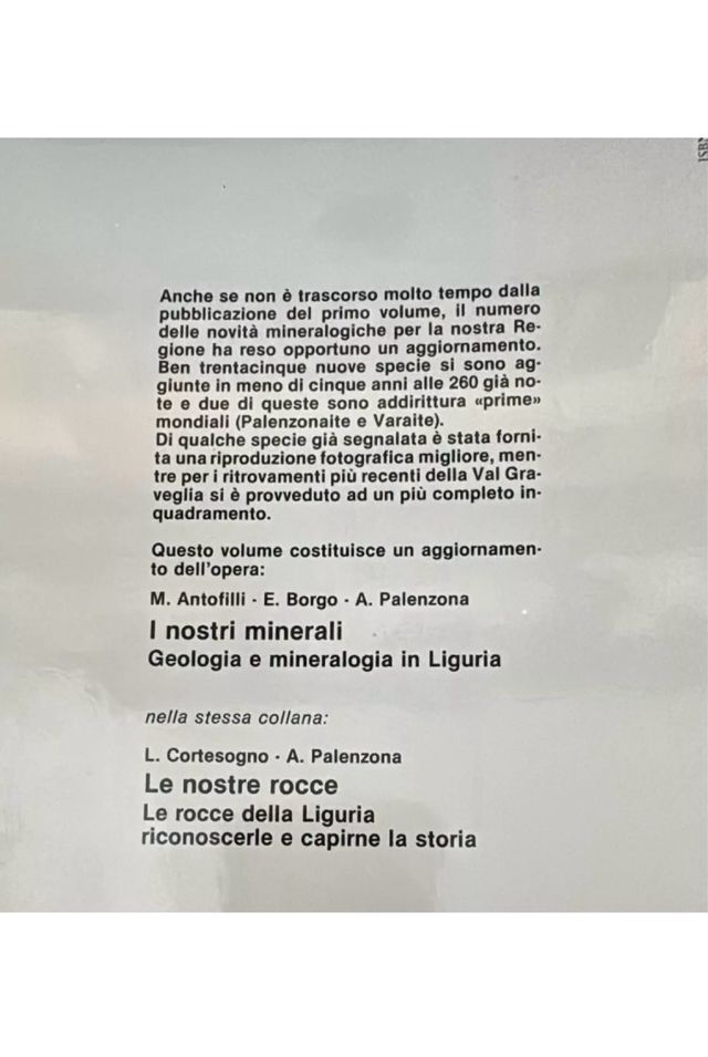 I nostri minerali. Aggiornamento 1988 - liguria