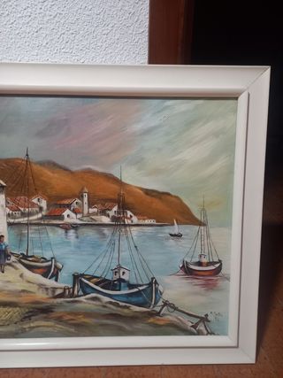 Cuadro grande orilla del mar