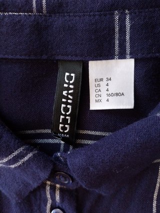 Camisa manga larga, cuadros azul marino. S.Holgada