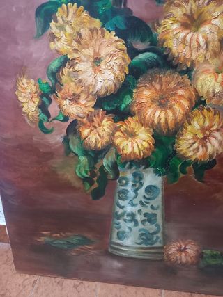 Cuadro crisantemos amarillos