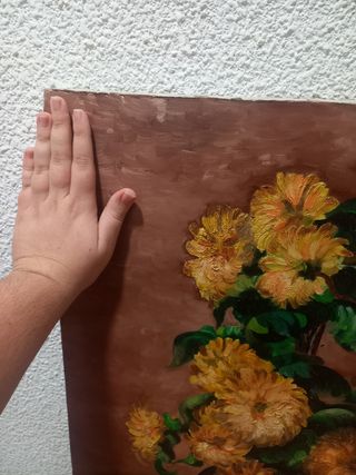 Cuadro crisantemos amarillos