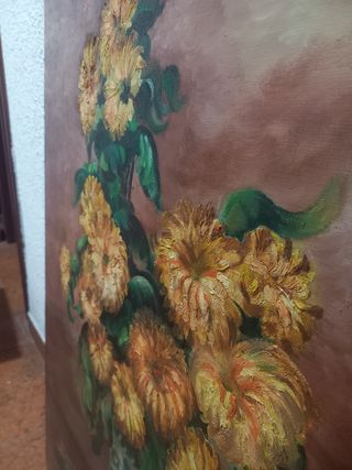 Cuadro crisantemos amarillos
