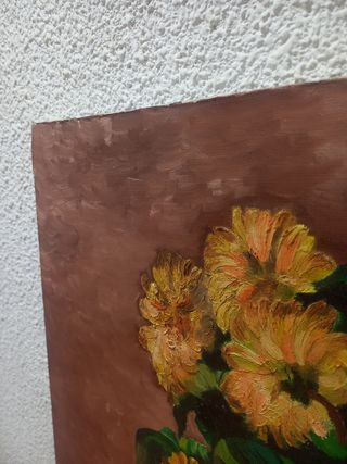 Cuadro crisantemos amarillos