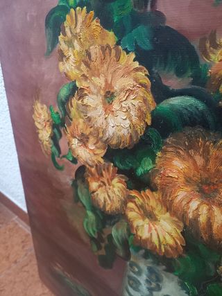 Cuadro crisantemos amarillos