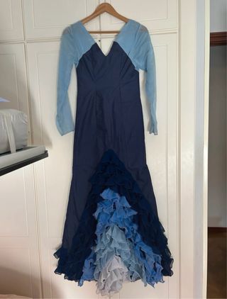 Vestido Flamenco Azul