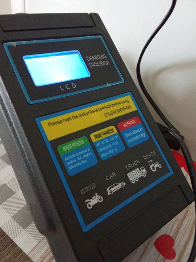 Cargador batería 12 y 24 v truck coche c