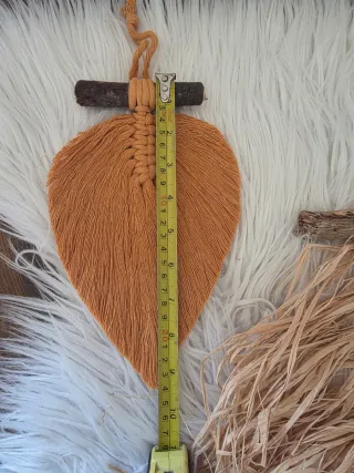 Macrame Arazzo raffia legno Etnico Rustico Boho