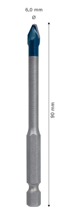 Broca Bosch 6mm, multimaterial