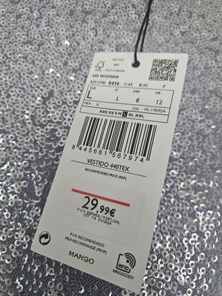Vestido brillante SIN ESTRENAR
