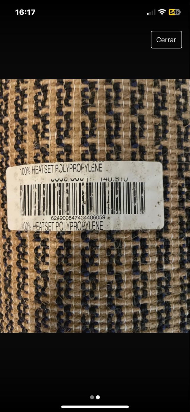 Alfombra de pelo negra 135x196