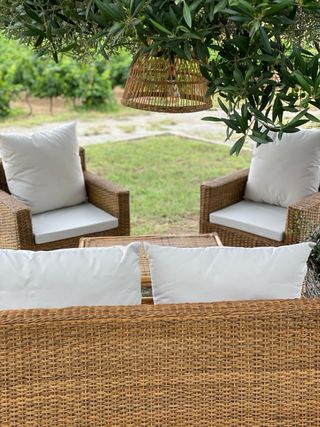 Sofas de terraza de ratan