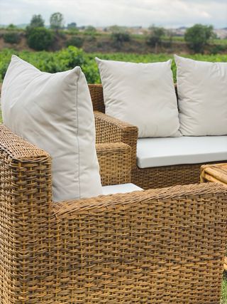 Sofas de terraza de ratan