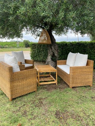 Sofas de terraza de ratan