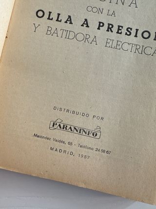 Libro antiguo de cocina J. Jamar
