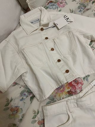 Camisa y falda short Denim Zara Talla M y L