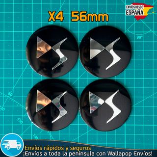 X4 Emblemas DS 56mm Pegatinas Tapacubos Llantas 