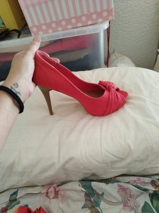 Zapato tacón y plataforma Blanco
