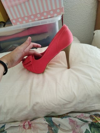 Zapato tacón y plataforma Blanco