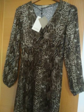 Vestido largo de estampado animal