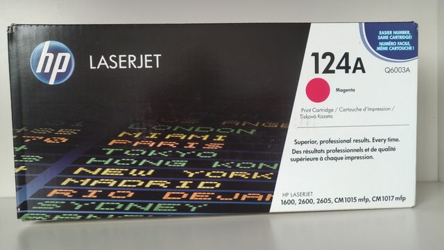 HP - Toner magenta 124A Q6003A originale.