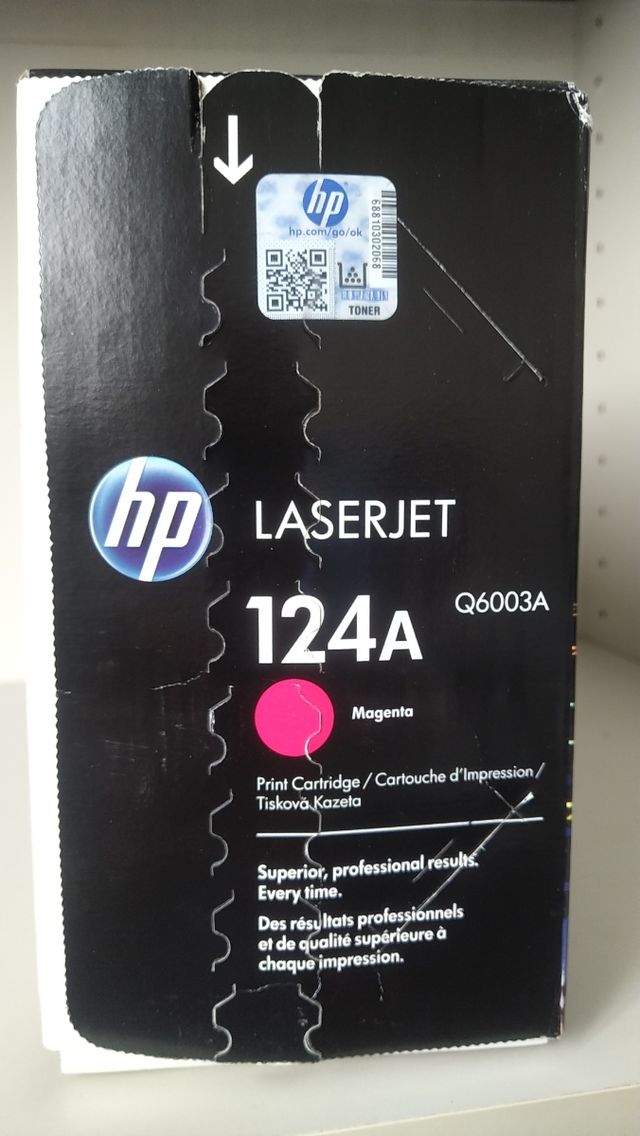 HP - Toner magenta 124A Q6003A originale.