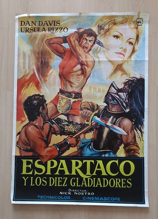 Cartel original Espartaco y los gladiadores (1964)