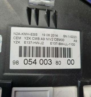 Modulo Peugeot 208 I Kombiinstrument 9805400380