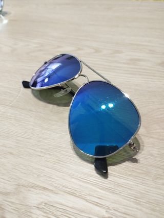 Gafas de sol aviador espejo azul