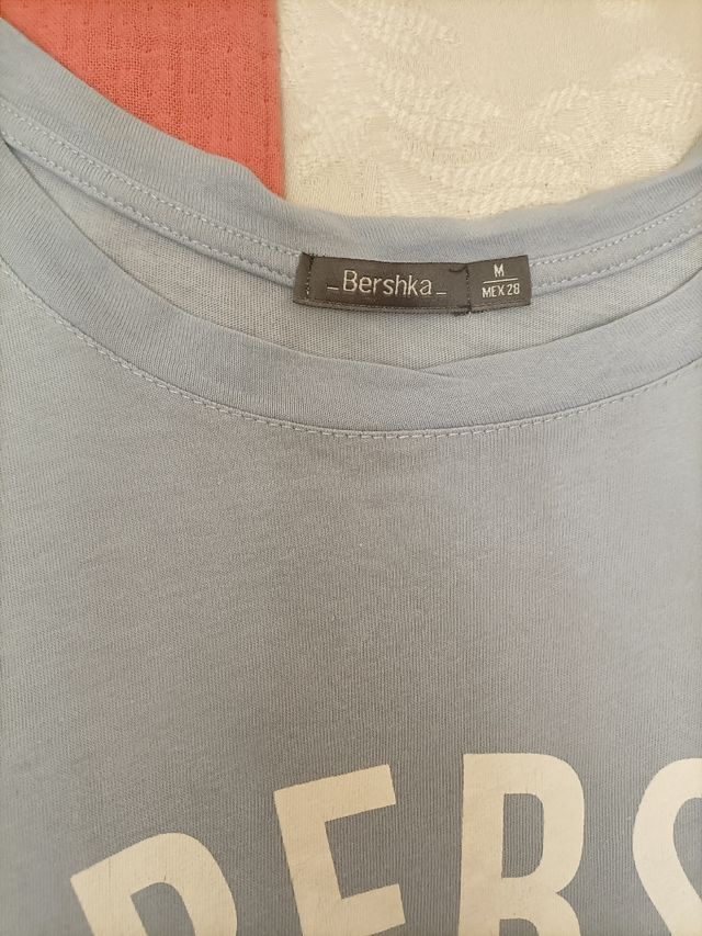 Camiseta vestido largo azul bebé 