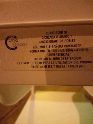  cambiador bebé bañera Cuna decor
