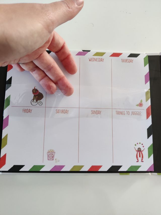 Agenda multifunzione post-it tema circo