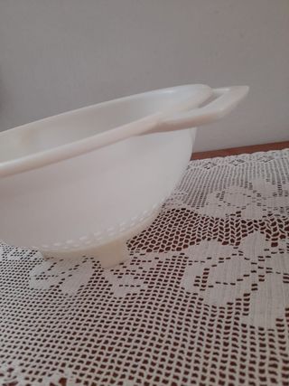 2 scolapasta in plastica bianco e celeste