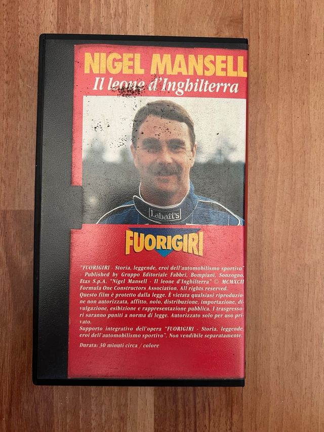 Vhs Nigel Mansell Il Leone d’Inghilterra