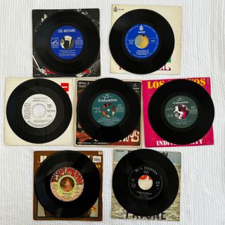7 vinilos de 7 pulgadas pop rock años 60-70