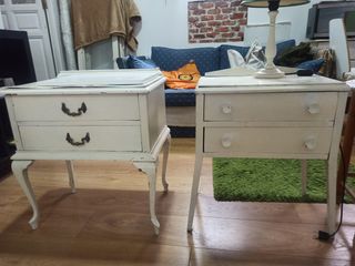 2 mesitas blancas estilo PORTE BARATO