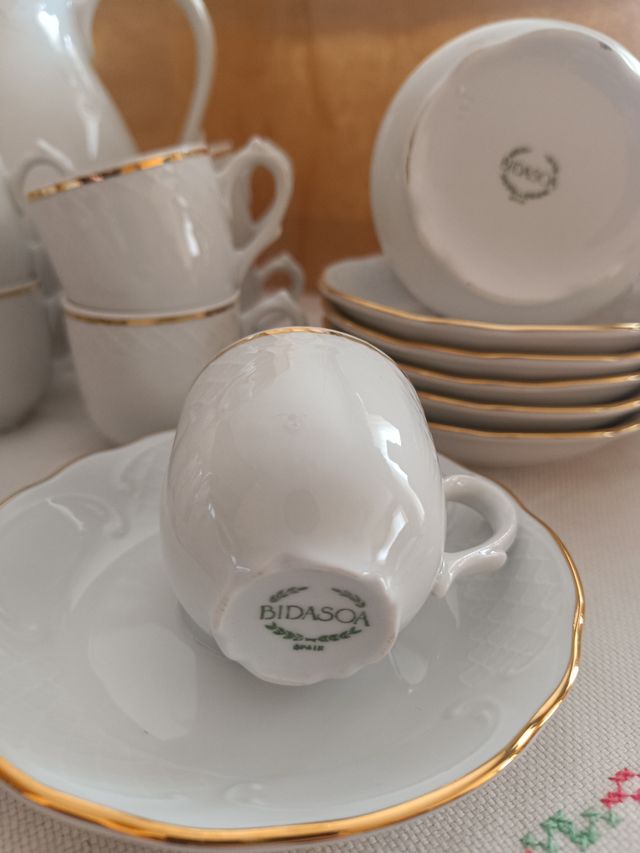 Juego de tazas de café bidasoa