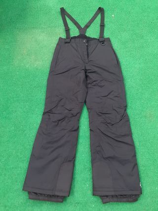 Pantalón nieve crivit talla 158/164 negro tirantes
