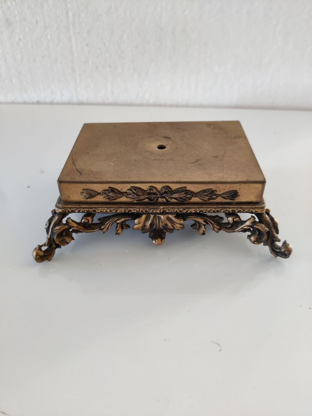 Base rettangolare per lampada in metallo