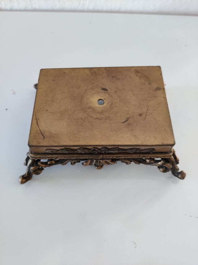 Base rettangolare per lampada in metallo