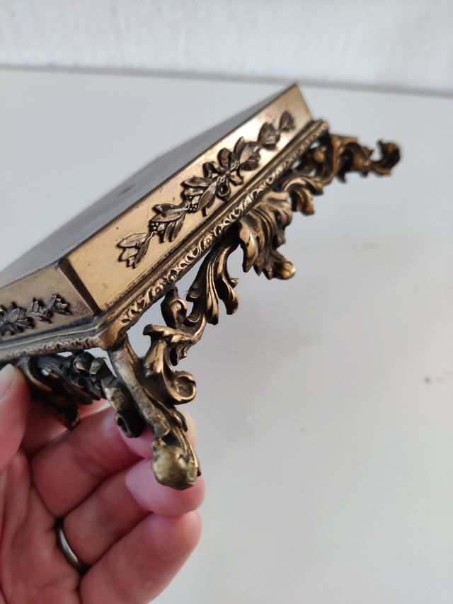 Base rettangolare per lampada in metallo